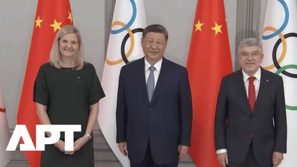 China’s Xi Jinping Meets IOC President Kirsty Coventry & Thomas Bach at National Games Opening | APT