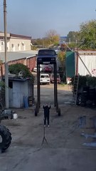 Man Drives an Extremely Tall Car on the Road | Unbelievable Customized Vehicle