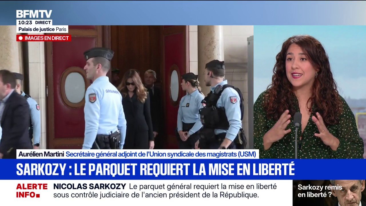Les images de Carla Bruni à la sortie de l'audience pour la demande de mise en liberté de Nicolas Sarkozy