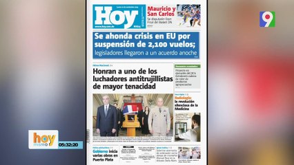 Titulares prensa dominicana lunes 10 de noviembre 2025 | Hoy Mismo