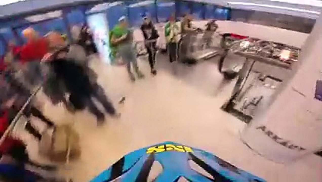 Agressive downhill mountain biking