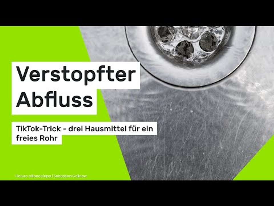 Verstopfter Abfluss: TikTok-Trick - drei Hausmittel für ein freies Rohr