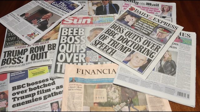 Today´s British newspapers dominated by BBC resignations