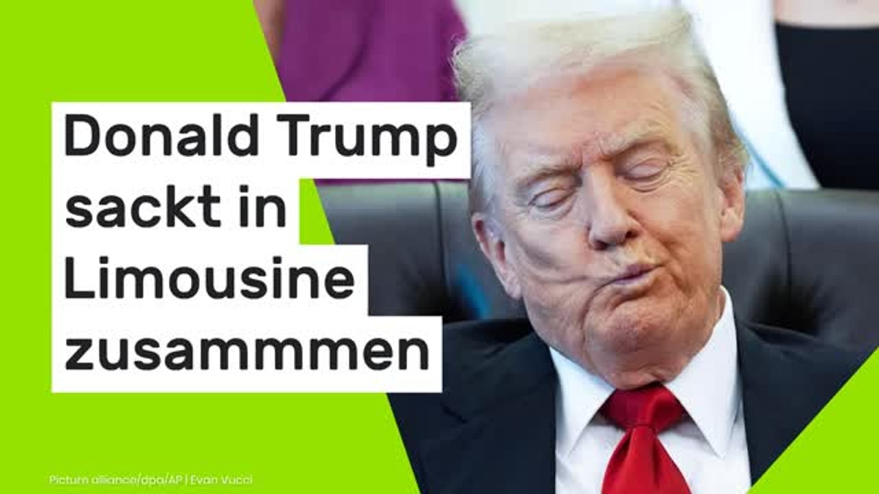 Donald Trump: Er schläft fast 20 Minuten bei Pressekonferenz ein und sackt später in Limousine zusammen