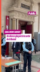 Carla Bruni-Sarkozy quitte le tribunal après l’audience de son mari