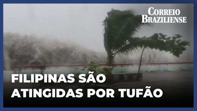 Supertufão Fung-wong toca o solo nas Filipinas