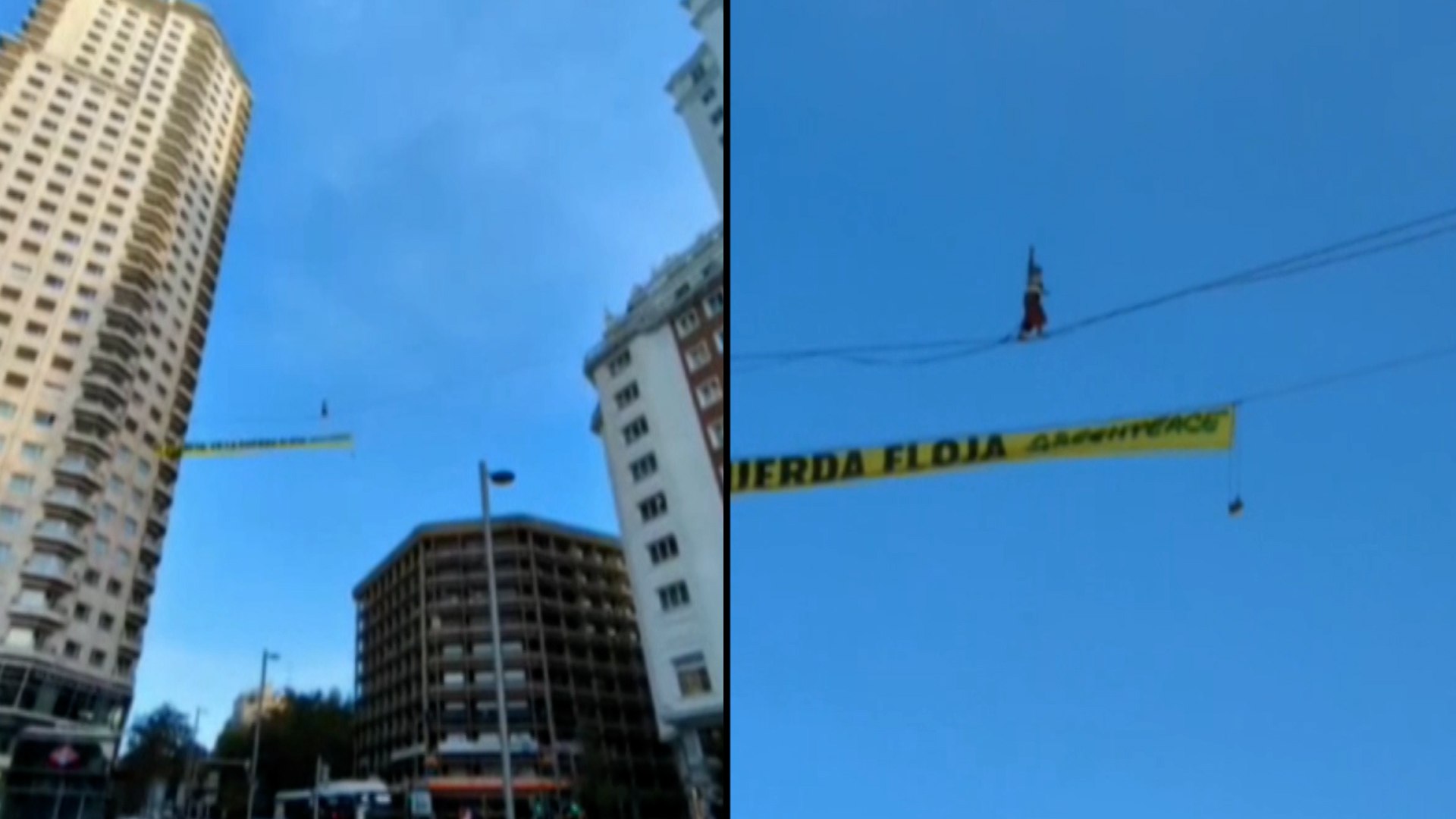 Una activista de Greenpeace protagoniz� una espectacular acci�n en pleno centro de Madrid, al recorrer una cinta suspendida a 30 metros de altura mientras desplegaba una gran pancarta con el mensaje: "El planeta, en la cuerda floja". Con este gesto simb�lico, la organizaci�n ecologista quiso lanzar un potente llamamiento a la justicia clim�tica, justo a las puertas del inicio de la Cumbre del Clima (COP30), que arranca este lunes en Brasil.

Seg�n Greenpeace, esta acci�n busca recordar que la COP30 representa una oportunidad decisiva para frenar la crisis clim�tica y exigir compromisos reales a los gobiernos participantes. La organizaci�n pide que la cumbre establezca fechas concretas para poner fin al uso del carb�n, el gas y el petr�leo, as� como la implantaci�n de nuevos impuestos a la industria de los combustibles f�siles.

Adem�s, reclama un plan global para detener la deforestaci�n antes de 2030, una medida clave para proteger la biodiversidad y reducir las emisiones contaminantes. Con esta iniciativa visual y arriesgada, Greenpeace pretende despertar conciencia ciudadana y presionar a los l�deres mundiales para que tomen decisiones valientes en favor del planeta y las generaciones futuras.