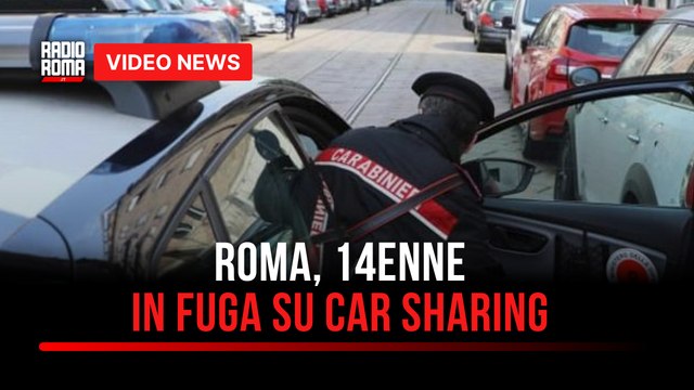 Roma, 14enne in fuga su car sharing