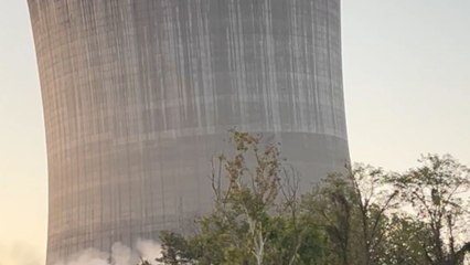 Gripping footage of safe implosion of unused 540-foot Hartsville cooling tower