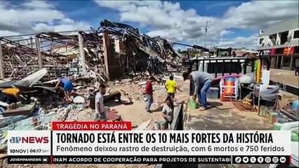 Tornado no Paraná pode ser um dos mais fortes da história; 6 mortos e 750 feridos