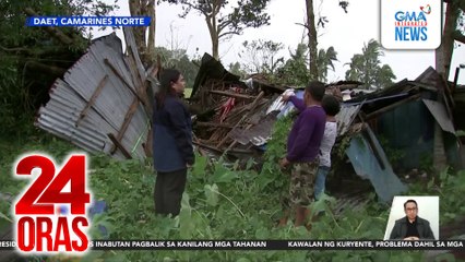 Mga bahay, winasak ng malakas na hangin; problema ang suplay ng kuryente | 24 Oras