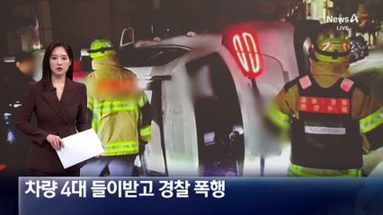 만취 운전자, 차량 4대 들이받고…경찰 폭행