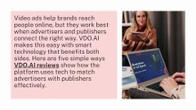 5 Ways VDO.AI Reviews Uses Smart Tech to Match Advertisers with Publishers