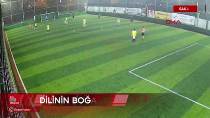 Sakarya’da halı sahada dili boğazına kaçan genç ölümden döndü