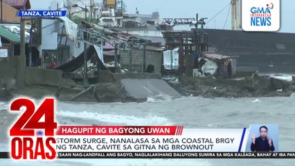 Storm surge, nanalasa sa mga coastal barangay ng Tanza, Cavite sa gitna ng brownout | 24 Oras