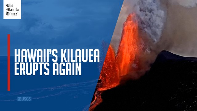 Lava erupts from Hawaii's Kilauea volcano
