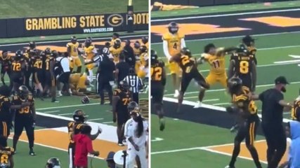 Caos in una partita di football universitario: rissa furibonda durante l'intervallo