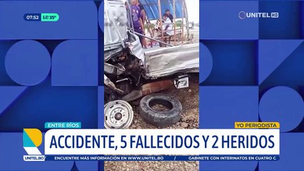 Al menos cinco muertos y dos heridos tras choque entre dos vehículos en Entre Ríos