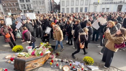 Manifestation des enseignants namurois