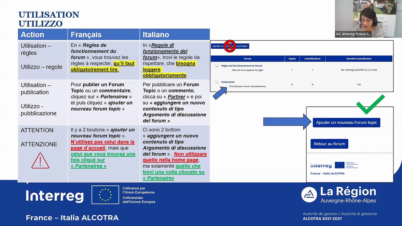[WEBINAIRE] Lancement du Forum ALCOTRA