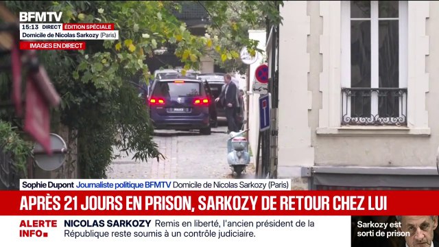 Nicolas Sarkozy a regagné son domicile du 16e arrondissement de Paris