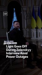 Light Goes Off During Zelenskyy Interview Amid Power Outages