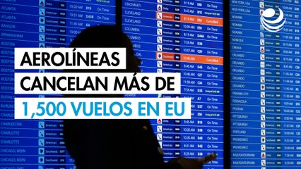 Aerolíneas cancelan más de 1,500 vuelos en Estados Unidos este lunes por cierre de gobierno