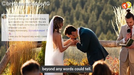 Matthew Atkinson celebrates MAJOR milestone with wife