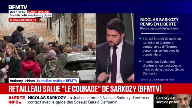 Nicolas Sarkozy libéré: Bruno Retailleau salue le courage de l'ex-président auprès de BFMTV