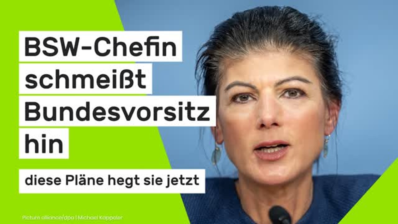 Sahra Wagenknecht: BSW-Chefin schmeißt Bundesvorsitz hin - diese Pläne hegt sie jetzt