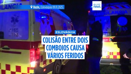 Colisão entre dois comboios causa vários feridos na Eslováquia
