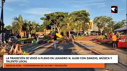 La tradición se vivió a pleno en Leandro N. Alem con danzas, música y talento local