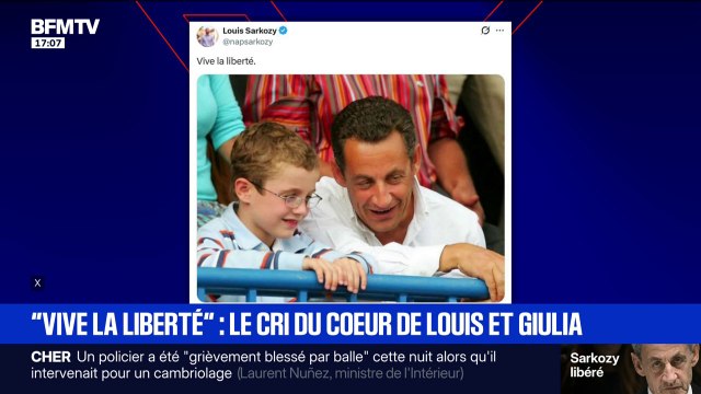 Vive la liberté : les enfants de Nicolas Sarkozy réagissent sur les réseaux sociaux après la libération de l'ancien président de la République