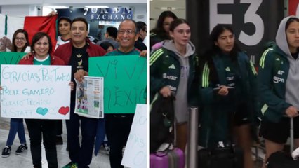 Selección Mexicana Femenil es recibida con porras en el aeropuerto tras ganar el tercer lugar en el Mundial Sub-17