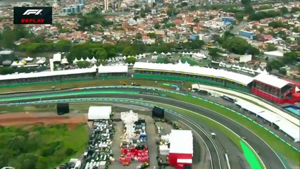 Franco Colapinto pisó el pianito, patinó y terminó abandonando la Sprint en Interlagos por este choque contra el muro