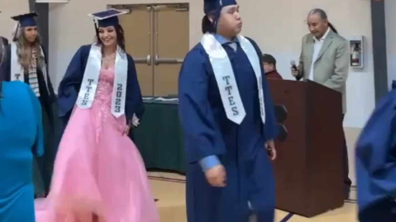 Man goes to hilarious lengths to film girlfriend's graduation moments in unforgettable fashion