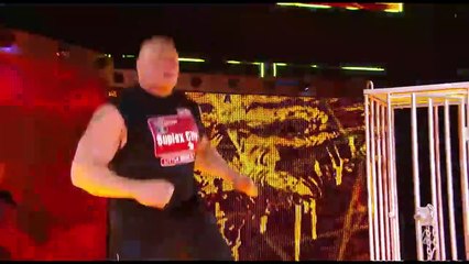 Raw-Jan 16, 2017 Brock Lesnar attacks wrestlers هجوم بروك ليسنر على المصارعين