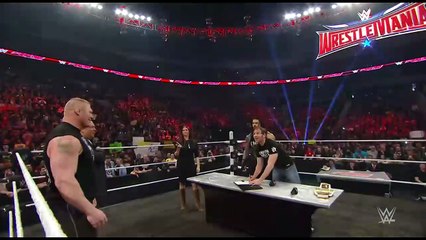Raw-Feb 8, 2016 Brock Lesnar attacks wrestlers هجوم بروك ليسنر على المصارعين