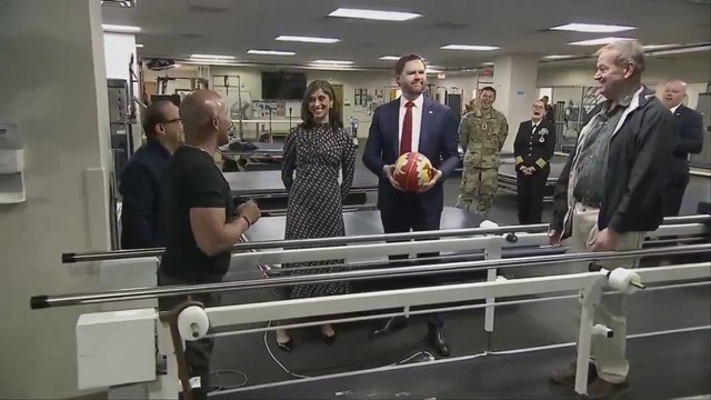 VP JD Vance Reacts Hilariously to Medicine Ball Toss at Walter Reed
