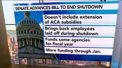 Senate Advances Plan to End US Government Shutdown