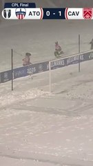 Atletico Ottawa's David Rodriguez scores goal on bicycle kick during intense blizzard
