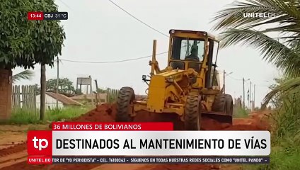 36 millones de bolivianos para mantenimiento de vías en la ciudad