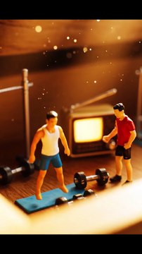 Tiny People Gym Inside a Drawer 🏋️‍♂️ | Mini World Workout | Creative Viral Short