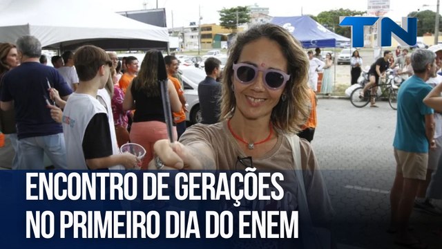 Encontro de gerações no primeiro dia do Enem