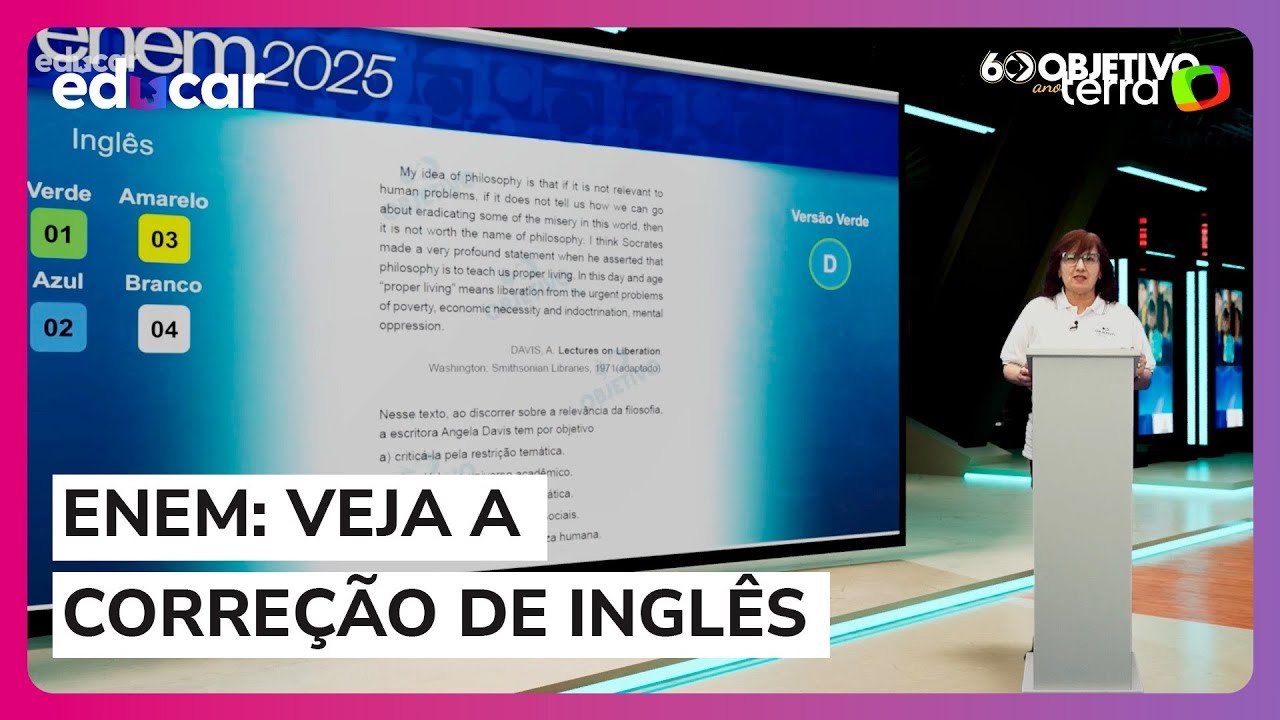 Enem 2025: prova de inglês do Enem tinha 3 questões fáceis e 2 com vocabulário rebuscado