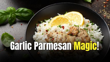 Simple Garlic Parmesan Chicken with Lemon Rice