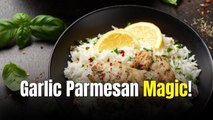 Simple Garlic Parmesan Chicken with Lemon Rice