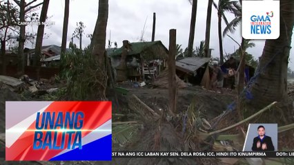 Mga bahay sa Daet, winasak ng malakas na ulan at hanging dala ng Bagyong Uwan | Unang Balita