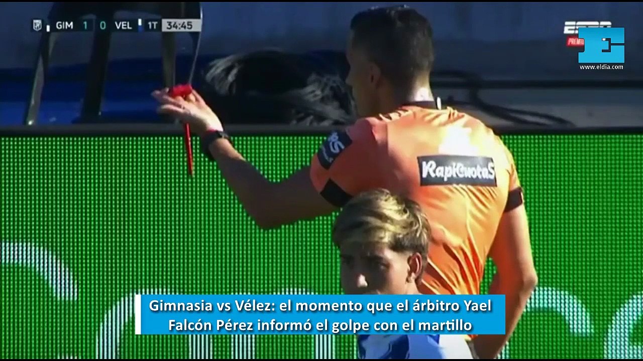 Gimnasia vs Vélez: detuvieron a un hincha de Gimnasia por arrojarle un martillo al árbitro Falcón Pérez
