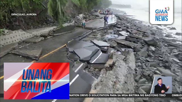 Ilang kalsadang napinsala ng pananalasa ng Bagyong Uwan, nadaraanan na | Unang Balita
